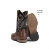 DREAM PAIRS Boys Cowboy Boots Kids Classic Western Boots Square Toe Girls Cowgirl Boots for Toddler/Little Kid/Big Kid(Black/Brown)