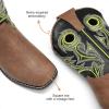 DREAM PAIRS Boys Cowboy Boots Kids Classic Western Boots Square Toe Girls Cowgirl Boots for Toddler/Little Kid/Big Kid(Black/Tan)