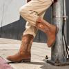 DREAM PAIRS Boys Cowboy Boots Kids Classic Western Boots Square Toe Girls Cowgirl Boots for Toddler/Little Kid/Big Kid(Tan)