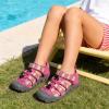 DREAM PAIRS Boys Girls Closed-Toe Outdoor Summer Sport Sandals for Toddler/Little/Big Kid(Fuchsia/Multi/Grey)