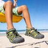 DREAM PAIRS Boys Girls Closed-Toe Outdoor Summer Sport Sandals for Toddler/Little/Big Kid(Grey/Green)