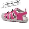 DREAM PAIRS Boys Girls Closed-Toe Outdoor Summer Sport Sandals for Toddler/Little/Big Kid(Hot Pink)