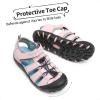DREAM PAIRS Boys Girls Closed-Toe Outdoor Summer Sport Sandals for Toddler/Little/Big Kid(Pink)