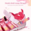 DREAM PAIRS Boys Girls Outdoor Athletic Sport Sandals Summer Hiking Beach Casual Closed Toe Rainbow Multicolor for Toddler/Little/Big Kids(Pink/Rainbow)