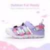 DREAM PAIRS Boys Girls Outdoor Athletic Sport Sandals Summer Hiking Beach Casual Closed Toe Rainbow Multicolor for Toddler/Little/Big Kids(Purple)