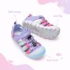 DREAM PAIRS Boys Girls Outdoor Athletic Sport Sandals Summer Hiking Beach Casual Closed Toe Rainbow Multicolor for Toddler/Little/Big Kids(Purple)