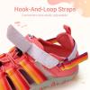 DREAM PAIRS Boys Girls Outdoor Athletic Sport Sandals Summer Hiking Beach Casual Closed Toe Rainbow Multicolor for Toddler/Little/Big Kids(Red/Rainbow)