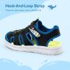 DREAM PAIRS Toddler Boys Girls Sport Sandals Cute Breathable Lightweight Outdoor Play Casual Closed Toe Hook and Loop for Toddlers/Little/Big Kids(Black)