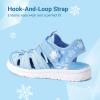 DREAM PAIRS Toddler Boys Girls Sport Sandals Cute Breathable Lightweight Outdoor Play Casual Closed Toe Hook and Loop for Toddlers/Little/Big Kids(Light Blue)
