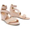 DREAM PAIRS Women’s Elastic Ankle Strap Low Wedge Sandals Comfortable Dressy Heels for Summer Formal and Special Occasions(Nude)
