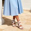 DREAM PAIRS Women’s Elastic Ankle Strap Low Wedge Sandals Comfortable Dressy Heels for Summer Formal and Special Occasions(White)