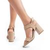 DREAM PAIRS Women’s High Chunky Heels Square Toe Block Ankle Strap 3 inch Comfortable Heeled Sandals For Formal Wedding Party Dress(Nude)