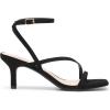 DREAM PAIRS Women’s Low Kitten Heels Strappy Open Square Toe Ankle Strap Sexy Fashion Comfort Dress Shoes Party Heeled Sandals(Black-nubuck)