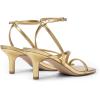 DREAM PAIRS Women’s Low Kitten Heels Strappy Open Square Toe Ankle Strap Sexy Fashion Comfort Dress Shoes Party Heeled Sandals(Gold)