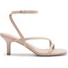 DREAM PAIRS Women’s Low Kitten Heels Strappy Open Square Toe Ankle Strap Sexy Fashion Comfort Dress Shoes Party Heeled Sandals(Nude)