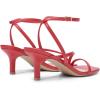 DREAM PAIRS Women’s Low Kitten Heels Strappy Open Square Toe Ankle Strap Sexy Fashion Comfort Dress Shoes Party Heeled Sandals(Red)