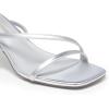 DREAM PAIRS Women’s Low Kitten Heels Strappy Open Square Toe Ankle Strap Sexy Fashion Comfort Dress Shoes Party Heeled Sandals(Silver)