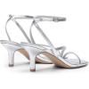 DREAM PAIRS Women’s Low Kitten Heels Strappy Open Square Toe Ankle Strap Sexy Fashion Comfort Dress Shoes Party Heeled Sandals(Silver)