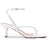 DREAM PAIRS Women’s Low Kitten Heels Strappy Open Square Toe Ankle Strap Sexy Fashion Comfort Dress Shoes Party Heeled Sandals(White)