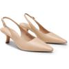 DREAM PAIRS Women’s Slingback Kitten Heels – 2.36 Inch Low Heel Pointed Toe Pumps, Comfortable Closed Toe Dress Shoes for Office Work, Classic Holiday Heels(Nude)