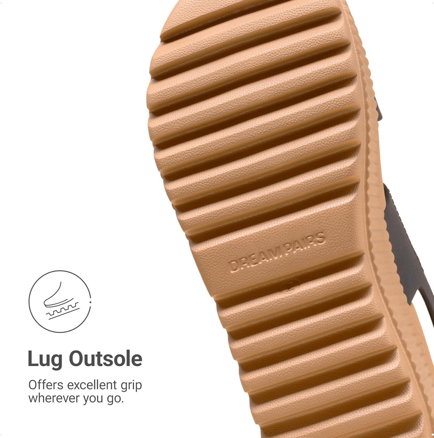 image:imageDREAM PAIRS Womens Platform Water Sandals Adjustable Lightweight Waterproof Summer Beach Wedge Chunky SandalsBlack