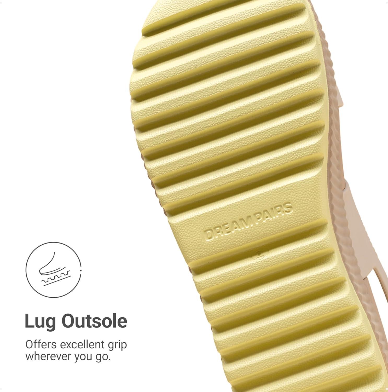 image:imageDREAM PAIRS Womens Platform Water Sandals Adjustable Lightweight Waterproof Summer Beach Wedge Chunky SandalsSand