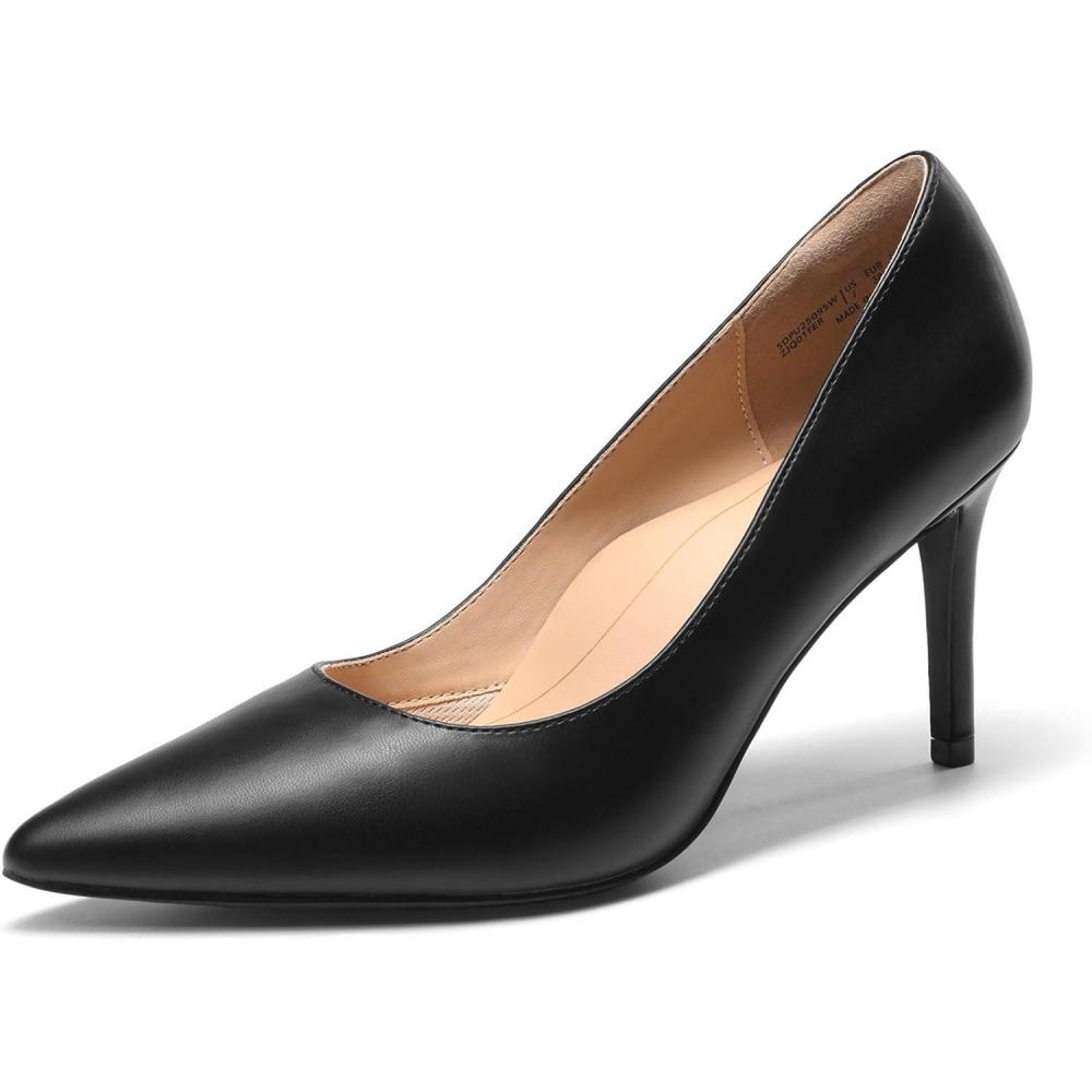 image:imageDREAM PAIRS Womens High Heels Pump Closed Pointed Toe Slip On Stiletto Dress Shoes Fashion Wedding Bridal Work Office Comfortable Pumps ShoesBlackpu