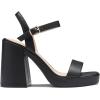 DREAM PAIRS Heels for Women Block Chunky Platform High Heels Open Toe Fashion Wedding Party Evening Prom Dance Ankle Strap Dress Pump Sandals Shoes(Black)