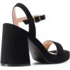 DREAM PAIRS Heels for Women Block Chunky Platform High Heels Open Toe Fashion Wedding Party Evening Prom Dance Ankle Strap Dress Pump Sandals Shoes(Black-nubuck)