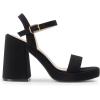 DREAM PAIRS Heels for Women Block Chunky Platform High Heels Open Toe Fashion Wedding Party Evening Prom Dance Ankle Strap Dress Pump Sandals Shoes(Black-nubuck)
