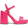 DREAM PAIRS Heels for Women Block Chunky Platform High Heels Open Toe Fashion Wedding Party Evening Prom Dance Ankle Strap Dress Pump Sandals Shoes(Hot Pink)
