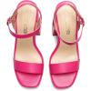 DREAM PAIRS Heels for Women Block Chunky Platform High Heels Open Toe Fashion Wedding Party Evening Prom Dance Ankle Strap Dress Pump Sandals Shoes(Hot Pink)