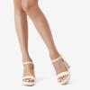 DREAM PAIRS Heels for Women Block Chunky Platform High Heels Open Toe Fashion Wedding Party Evening Prom Dance Ankle Strap Dress Pump Sandals Shoes(Nude)