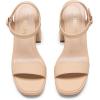 DREAM PAIRS Heels for Women Block Chunky Platform High Heels Open Toe Fashion Wedding Party Evening Prom Dance Ankle Strap Dress Pump Sandals Shoes(Nude-nubuck)