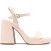 DREAM PAIRS Heels for Women Block Chunky Platform High Heels Open Toe Fashion Wedding Party Evening Prom Dance Ankle Strap Dress Pump Sandals Shoes(Nude)