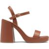DREAM PAIRS Heels for Women Block Chunky Platform High Heels Open Toe Fashion Wedding Party Evening Prom Dance Ankle Strap Dress Pump Sandals Shoes(Tan)