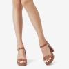 DREAM PAIRS Heels for Women Block Chunky Platform High Heels Open Toe Fashion Wedding Party Evening Prom Dance Ankle Strap Dress Pump Sandals Shoes(Tan)