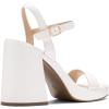 DREAM PAIRS Heels for Women Block Chunky Platform High Heels Open Toe Fashion Wedding Party Evening Prom Dance Ankle Strap Dress Pump Sandals Shoes(White)