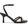 DREAM PAIRS Women’s Bow Heels -Kitten Heels for Women, Square Toe Strappy Heeled Sandals, Elegant Wedding & Bridal Bownots Sandals for Formal & Special Occasions(Black)