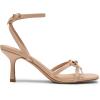 DREAM PAIRS Women’s Bow Heels -Kitten Heels for Women, Square Toe Strappy Heeled Sandals, Elegant Wedding & Bridal Bownots Sandals for Formal & Special Occasions(Nude)
