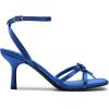 DREAM PAIRS Women’s Bow Heels -Kitten Heels for Women, Square Toe Strappy Heeled Sandals, Elegant Wedding & Bridal Bownots Sandals for Formal & Special Occasions(Royal Blue)