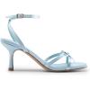 DREAM PAIRS Women’s Bow Heels -Kitten Heels for Women, Square Toe Strappy Heeled Sandals, Elegant Wedding & Bridal Bownots Sandals for Formal & Special Occasions(Blue)