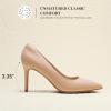 DREAM PAIRS Women’s High Heels Pump Closed Pointed Toe Slip On Stiletto Dress Shoes Fashion Wedding Bridal Work Office Comfortable Pumps Shoes(Nude)