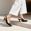 DREAM PAIRS Women’s Kitten Heels Slingback Closed Pointed Toe Low Pumps Shoes Women Party Wedding Sexy Casual Dress Shoes(Black)