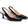 DREAM PAIRS Women’s Kitten Heels Slingback Closed Pointed Toe Low Pumps Shoes Women Party Wedding Sexy Casual Dress Shoes(Black)