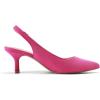 DREAM PAIRS Women’s Kitten Heels Slingback Closed Pointed Toe Low Pumps Shoes Women Party Wedding Sexy Casual Dress Shoes(Hot Pink)
