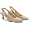 DREAM PAIRS Women’s Kitten Heels Slingback Closed Pointed Toe Low Pumps Shoes Women Party Wedding Sexy Casual Dress Shoes(Nude-pu)