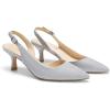 DREAM PAIRS Women’s Kitten Heels Slingback Closed Pointed Toe Low Pumps Shoes Women Party Wedding Sexy Casual Dress Shoes(Silver-glitter)