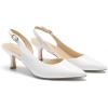 DREAM PAIRS Women’s Kitten Heels Slingback Closed Pointed Toe Low Pumps Shoes Women Party Wedding Sexy Casual Dress Shoes(White)