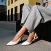 DREAM PAIRS Women’s Kitten Heels Slingback Closed Pointed Toe Low Pumps Shoes Women Party Wedding Sexy Casual Dress Shoes(White)